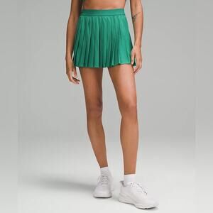 Lululemon High-Rise Pleated Tennis Skirt Cascadia Green
